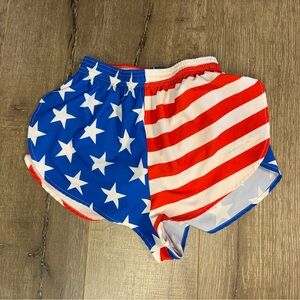 BOA Men's American Flag Running Shorts 1” Small S